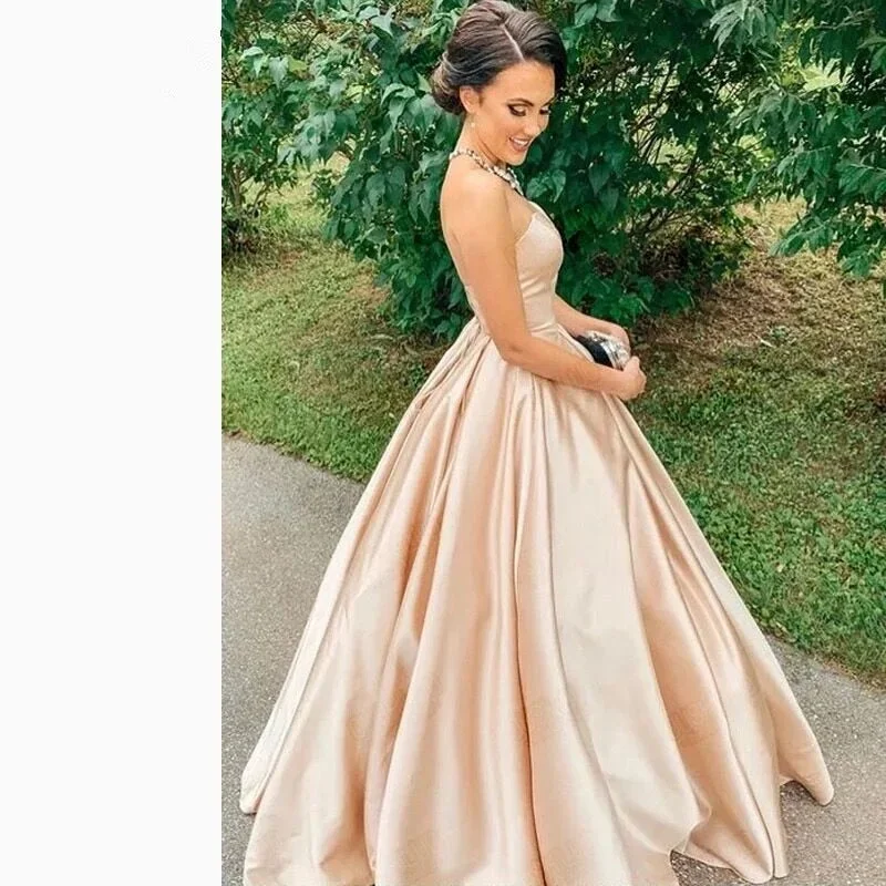 2022-puffy-a-line-prom-dresses-lovely-sweetheart-backless-champagne-satin-party-wear-custom-made-floor-lenth-ruffle-princess-gown