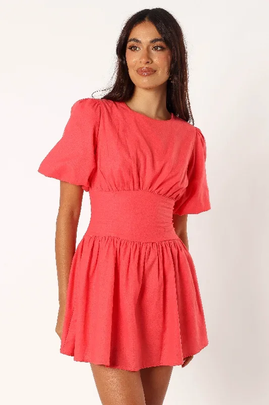 alfie-mini-dress-coral-red