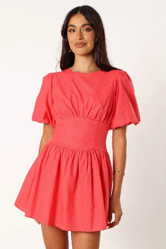 alfie-mini-dress-coral-red