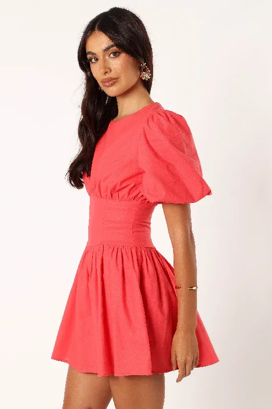 alfie-mini-dress-coral-red