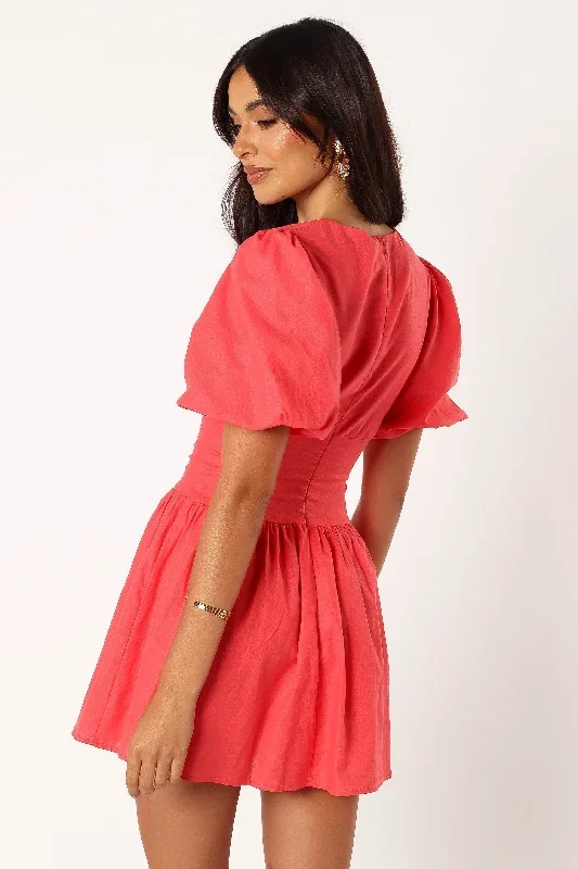 alfie-mini-dress-coral-red