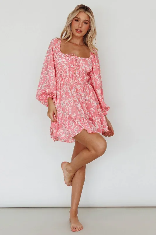 amilie-shirred-long-sleeve-dress-floral-pink