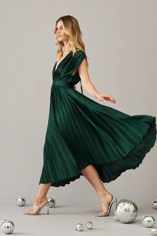 anetta-midi-dress-in-pleated-emerald-satin