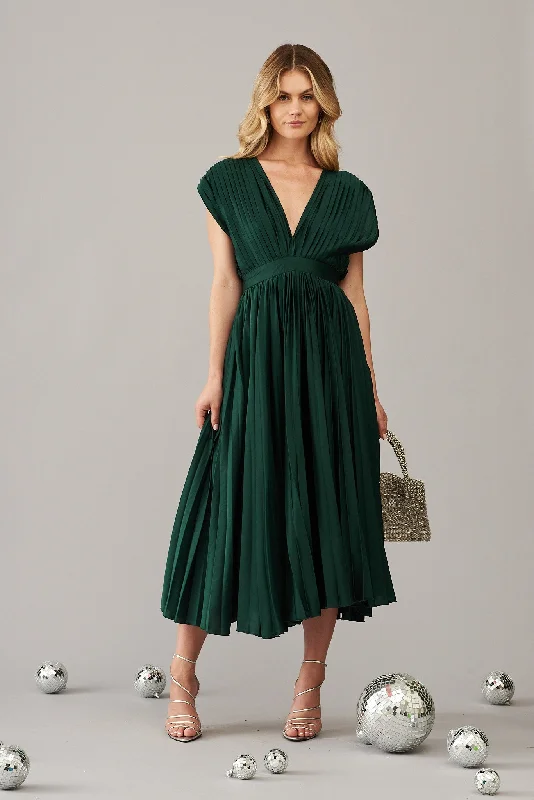 anetta-midi-dress-in-pleated-emerald-satin