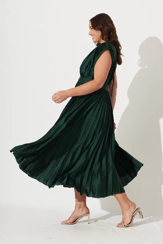 anetta-midi-dress-in-pleated-emerald-satin