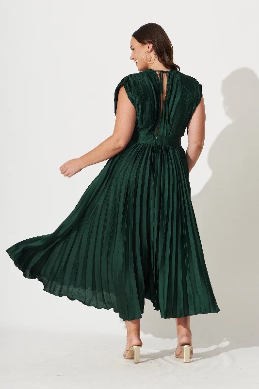 anetta-midi-dress-in-pleated-emerald-satin