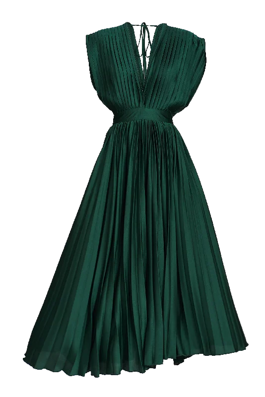 anetta-midi-dress-in-pleated-emerald-satin