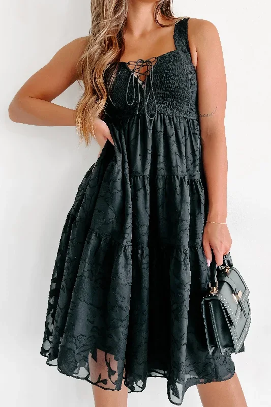 anitta-tiered-smocked-lace-up-midi-dress-black