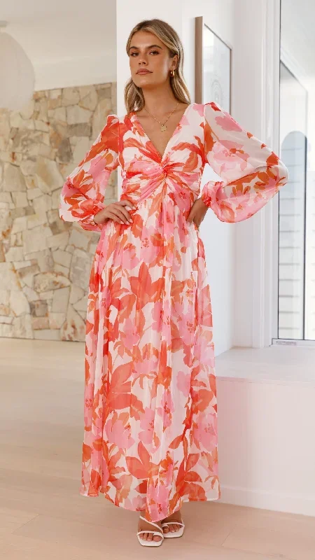 aurea-midi-dress-pink-orange-floral