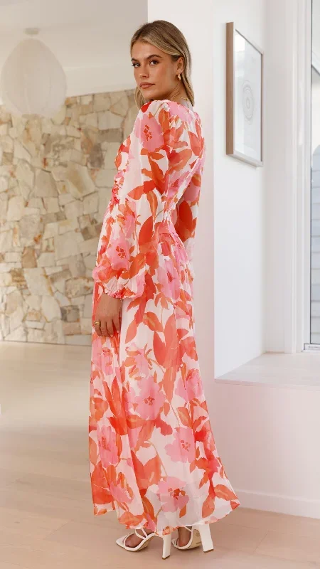 aurea-midi-dress-pink-orange-floral