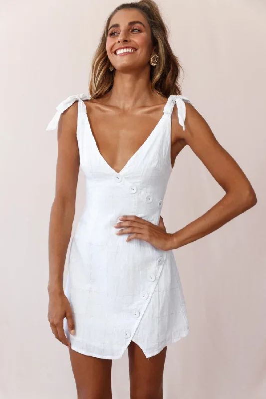 bijoux-faux-placket-tied-shoulder-dress-square-stitch-white