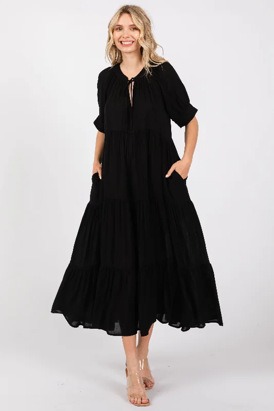 black-lightweight-flowy-tiered-maternity-maxi-dress