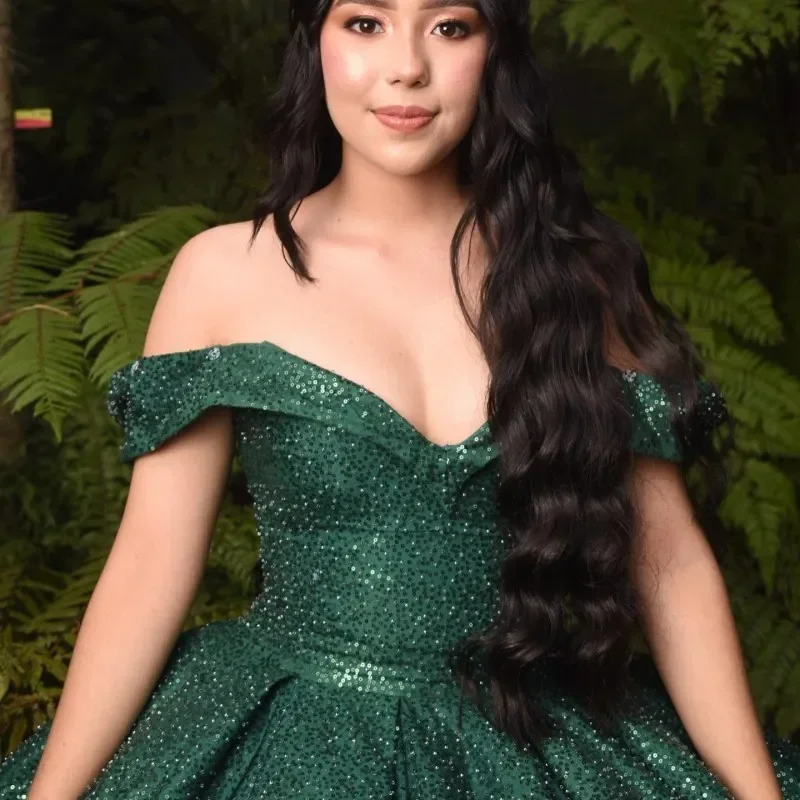 blackish-green-shiny-princess-off-the-shoulder-quinceanera-dress-ball-gown-with-cape-xv-anos-sweet-gowns-vestidos-de-15-anos