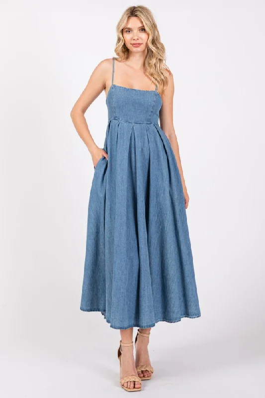 blue-back-tie-straight-neck-maternity-midi-maternity-dress