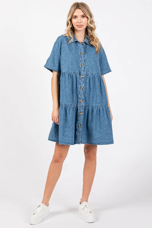 blue-denim-button-down-tiered-maternity-dress