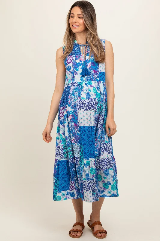 blue-floral-paisley-tassel-tie-ruffle-hem-maternity-midi-dress