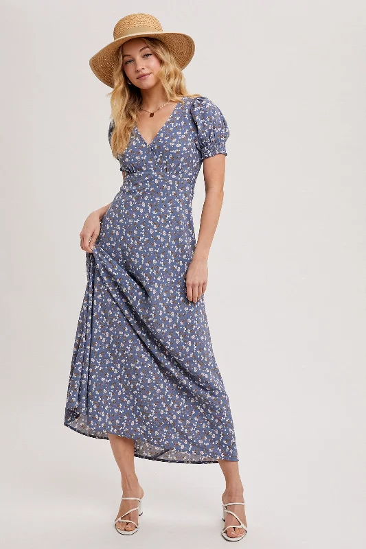 blue-floral-puff-sleeve-v-neck-maternity-maxi-dress