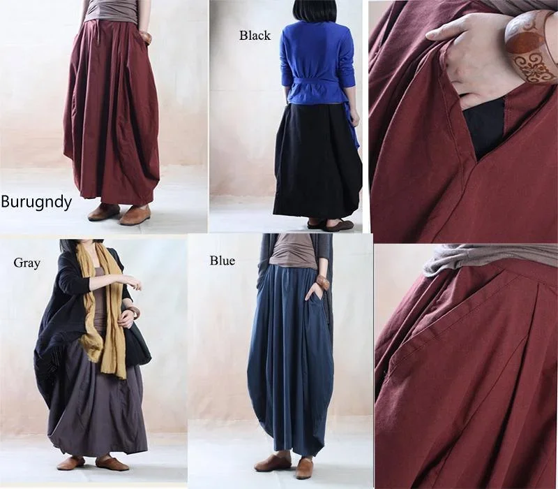 blue-oversize-linen-skirt-long-maxi-skirt-the-old-melody