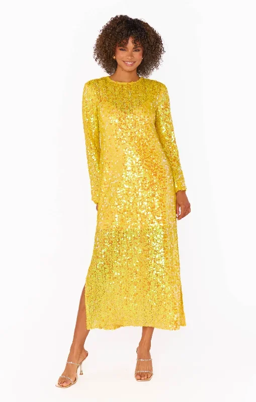 calypso-midi-dress-yellow-sequins