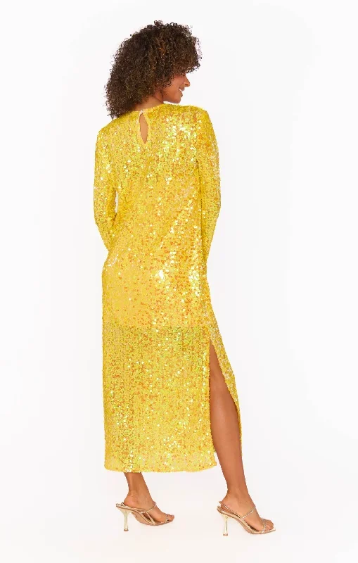 calypso-midi-dress-yellow-sequins