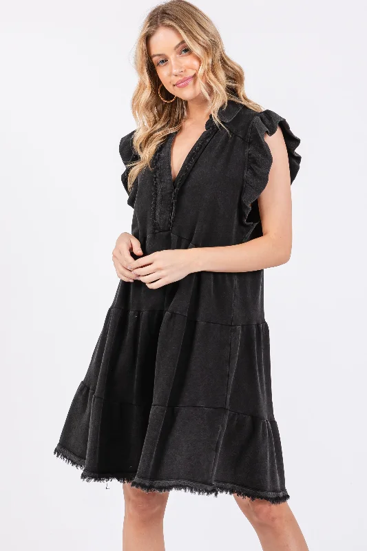 charcoal-french-terry-tiered-maternity-dress