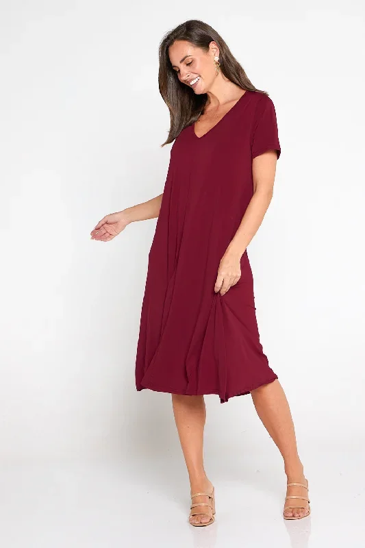 Christobel Dress - Burgundy