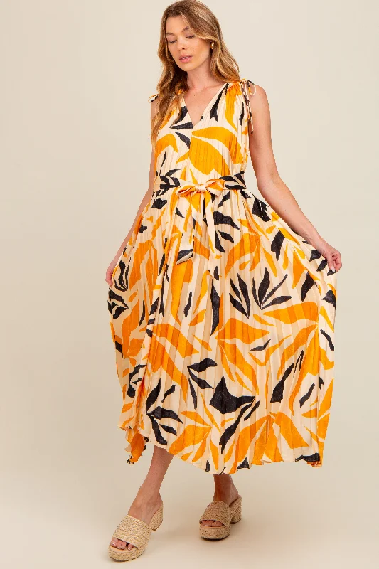 cream-printed-pleated-maternity-maxi-dress