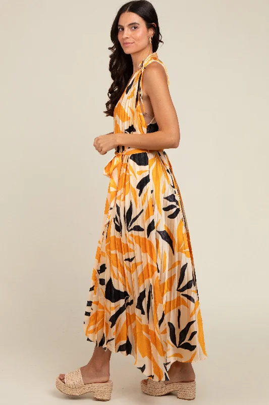 cream-printed-pleated-maternity-maxi-dress