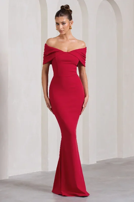 dana-red-bardot-maxi-dress-with-short-gathered-sleeves-cl130015004