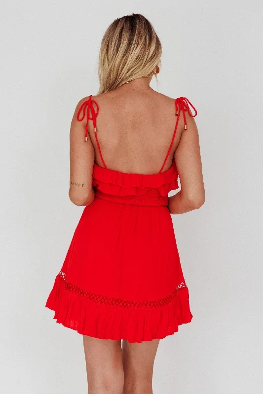 daydream-shirred-bust-frill-trim-mini-dress-red