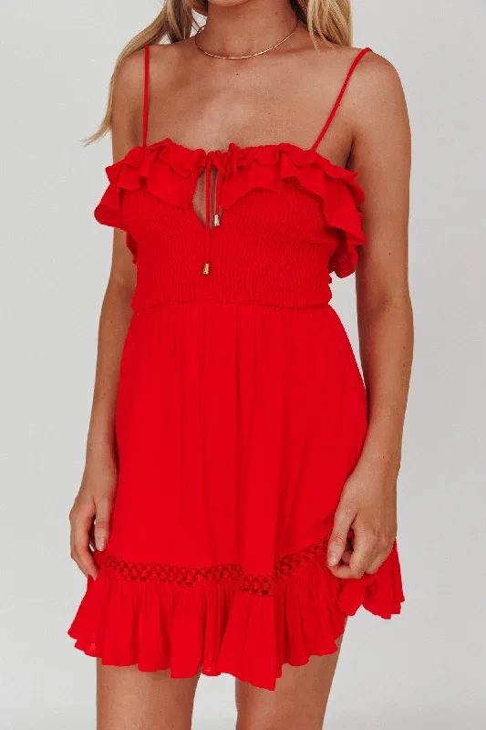 daydream-shirred-bust-frill-trim-mini-dress-red