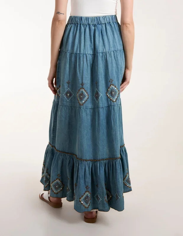 denim-embroidered-tiered-skirt