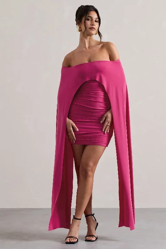 disco-dark-pink-bardot-cape-sleeve-mini-dress-cl133271112