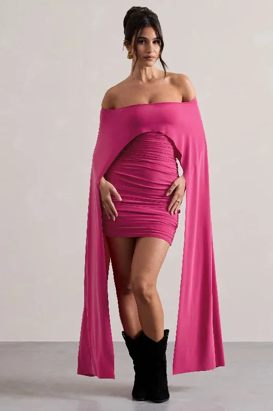 disco-dark-pink-bardot-cape-sleeve-mini-dress-cl133271112