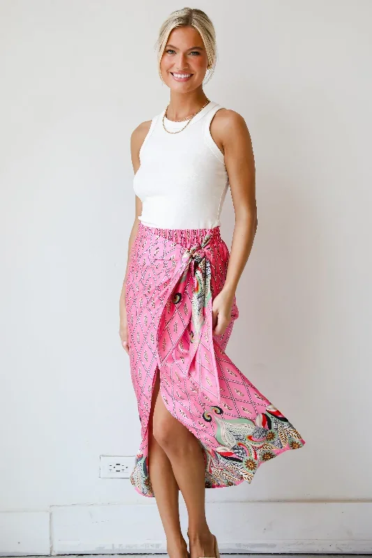 exceptional-attitude-pink-satin-wrap-midi-skirt