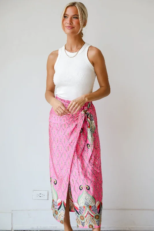 exceptional-attitude-pink-satin-wrap-midi-skirt