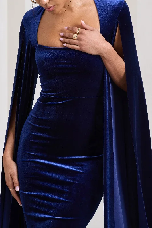 flawless-navy-velvet-square-neck-midi-dress-with-cape-sleeves-cl128999015