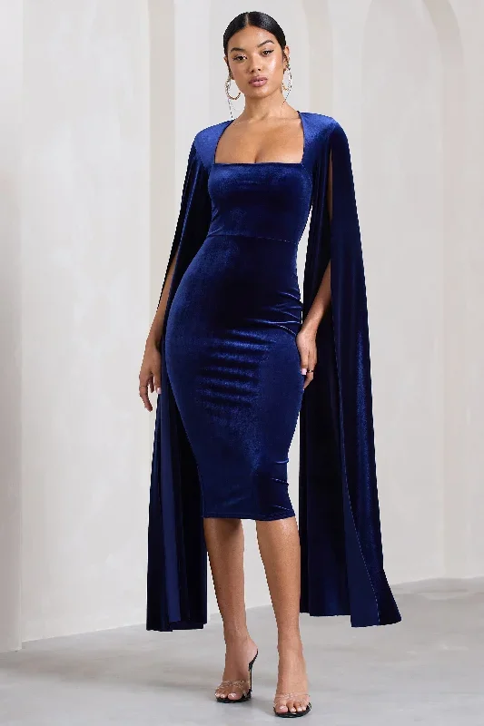 flawless-navy-velvet-square-neck-midi-dress-with-cape-sleeves-cl128999015