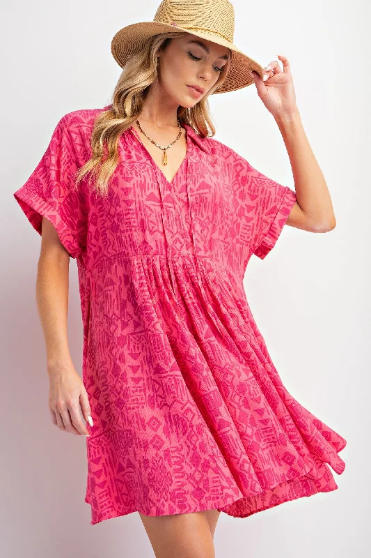 fuchsia-printed-front-tie-maternity-dress