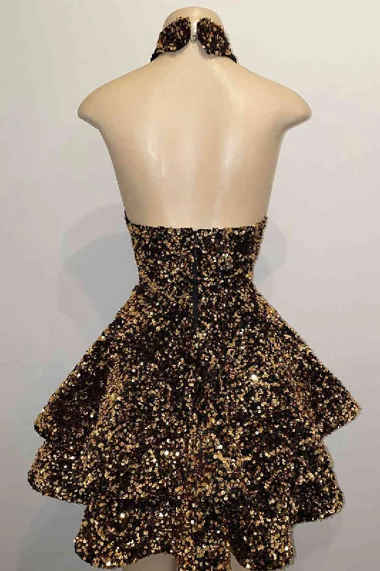 glitter-halter-gold-sequins-short-party-dress