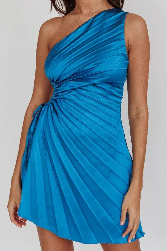 glow-ray-one-shoulder-pleat-dress-teal