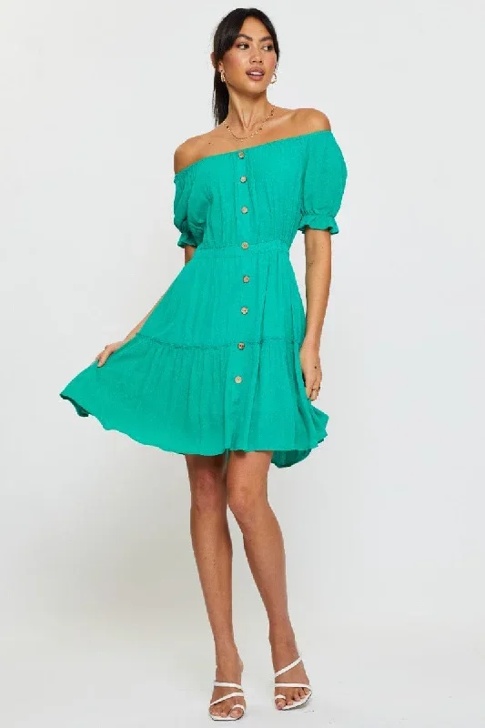 green-mini-dress-off-shoulder-linen-dd10906-31f4