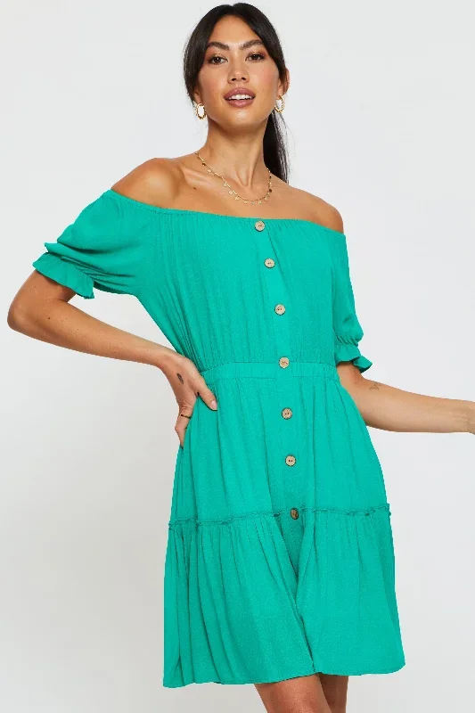 green-mini-dress-off-shoulder-linen-dd10906-31f4