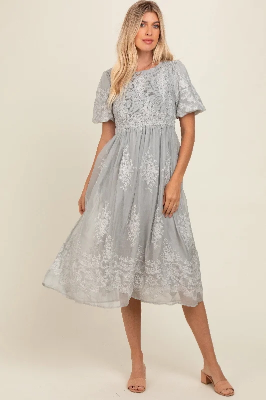 grey-floral-lace-smocked-maternity-midi-dress