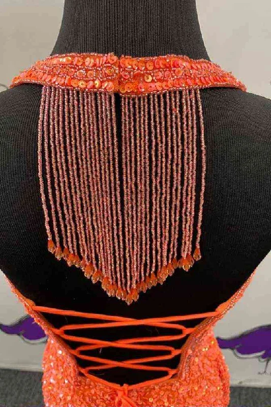 halter-orange-sequins-bodycon-homecoming-dress-with-tassel