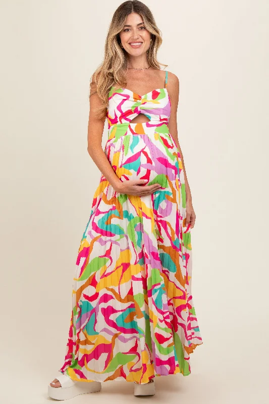 ivory-printed-sleeveless-front-twist-maternity-maxi-dress