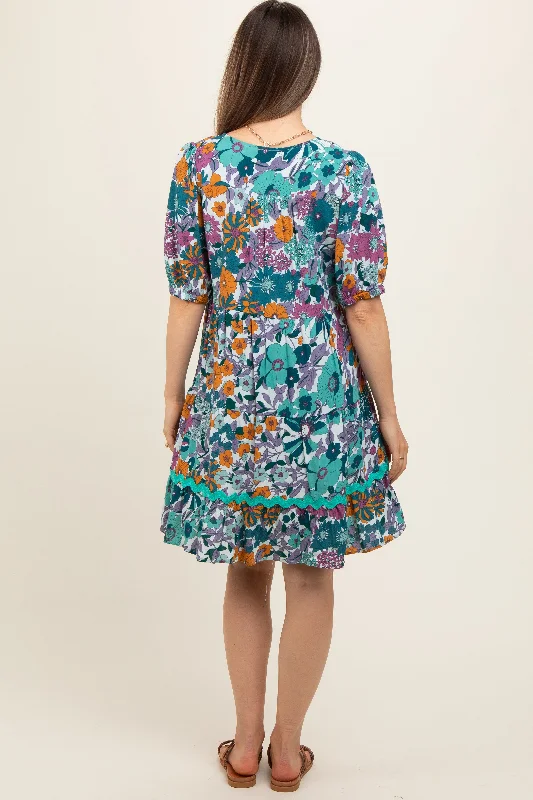 jade-floral-v-neck-half-sleeve-maternity-dress