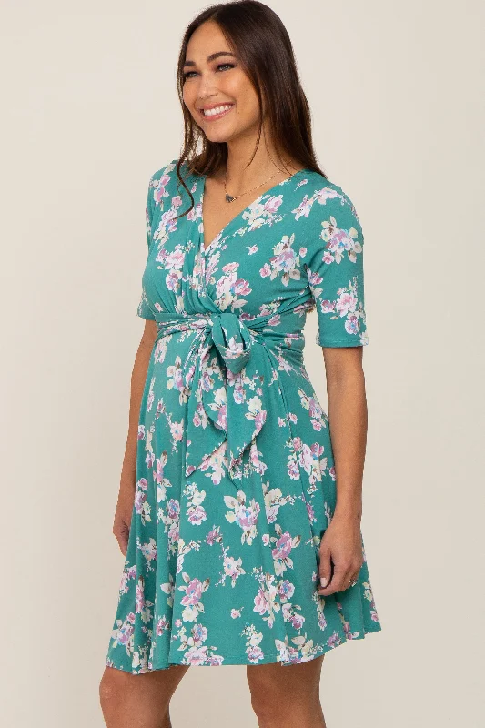 jade-floral-wrap-front-v-neck-short-sleeve-maternity-dress