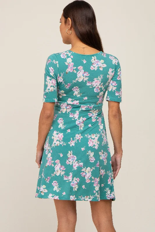 jade-floral-wrap-front-v-neck-short-sleeve-maternity-dress