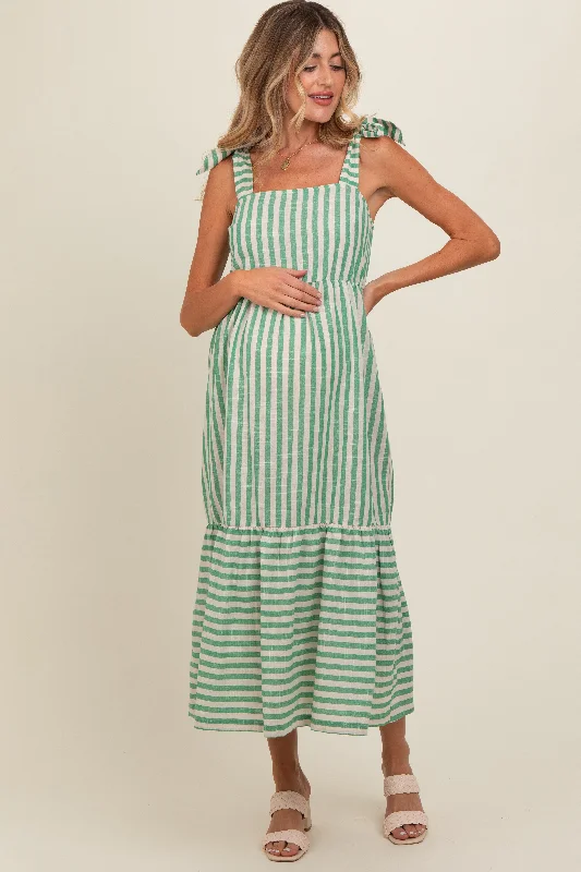 jade-striped-shoulder-tie-maternity-midi-dress